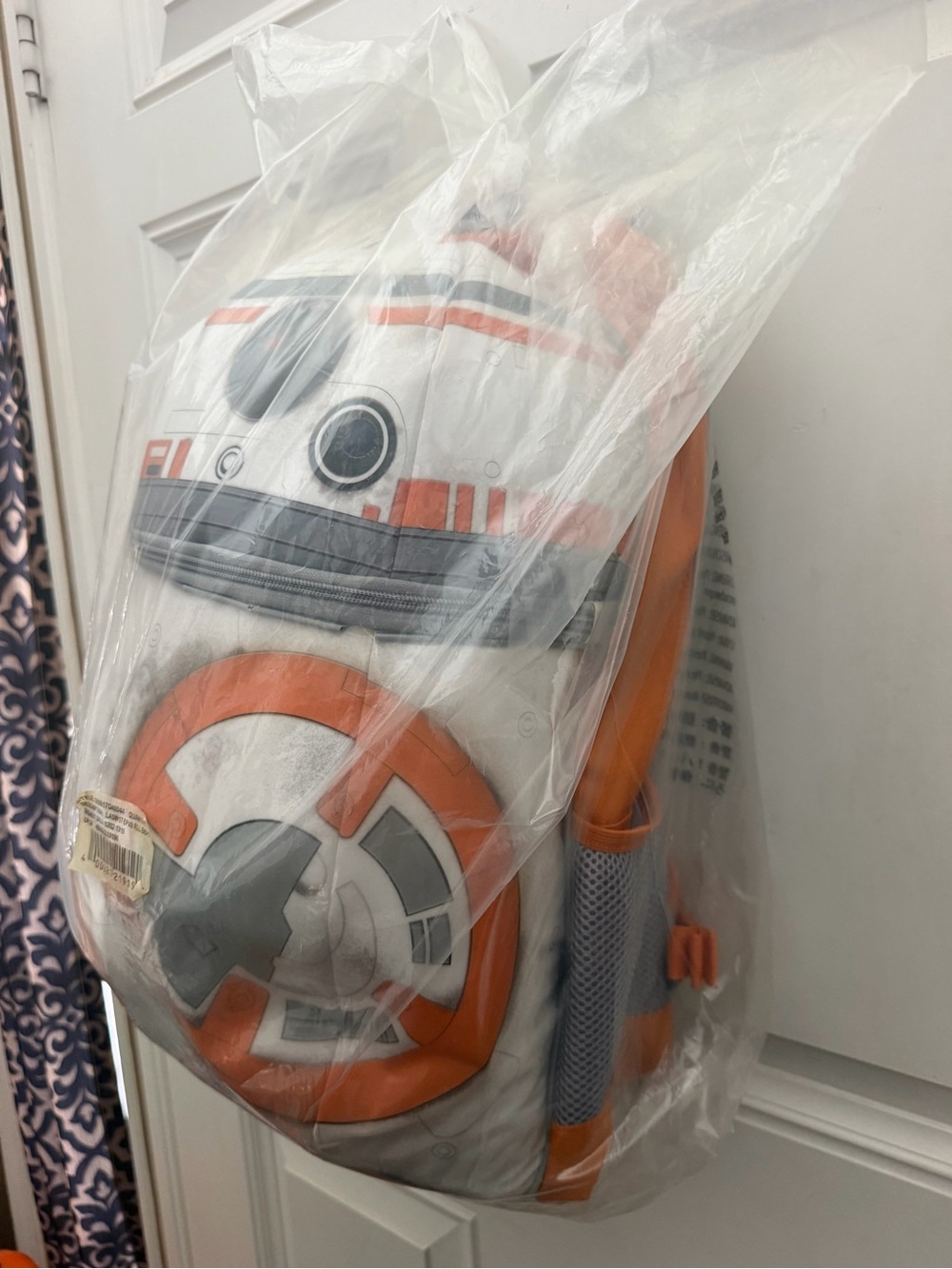 BB-8 Inspired Orange and White Roller Backpack - Star Wars Style